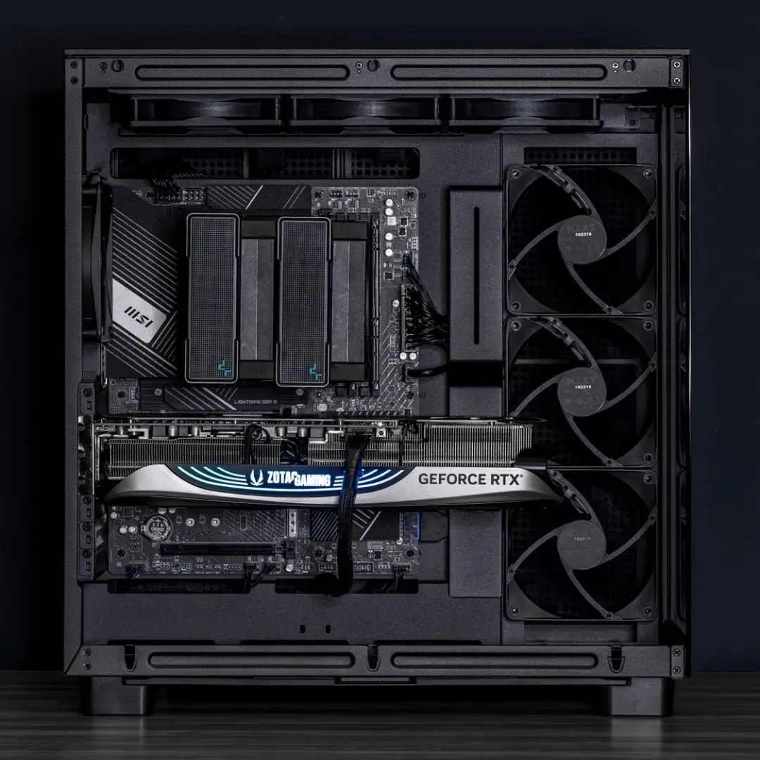 Custom rendering workstation built in the NZXT H9 to handle all forms of editing and rendering at 4K.